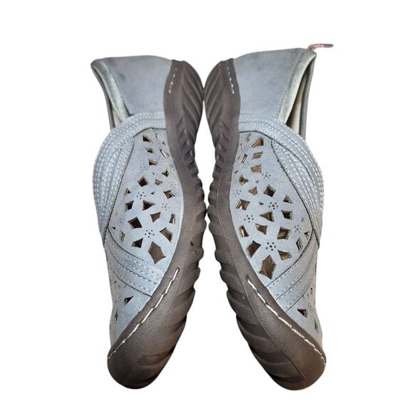 Jambu Pecan Loafer Flat Denim Leather Sneakers Blue Slip On Perforated Shoes 8 W - Picture 6 of 16